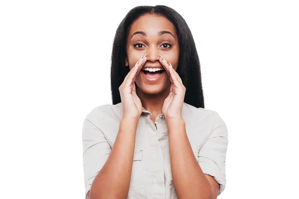 Cheerful young African woman — Stock Photo, Image