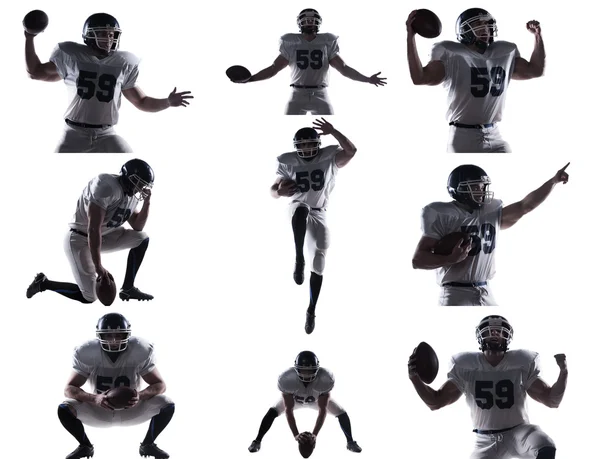 Collage of American football player Stock Image