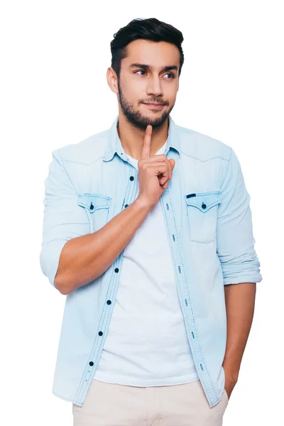 Thoughtful young Indian man — Stock Photo, Image