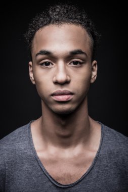Africanman looking at camera