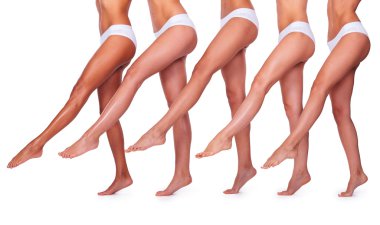 Women stretching out their legs clipart