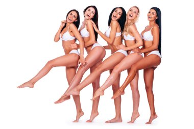 Women stretching out their legs clipart