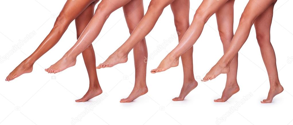 Women stretching out their legs