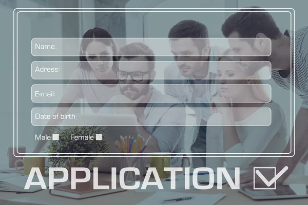 Application form on background — Stock Fotó