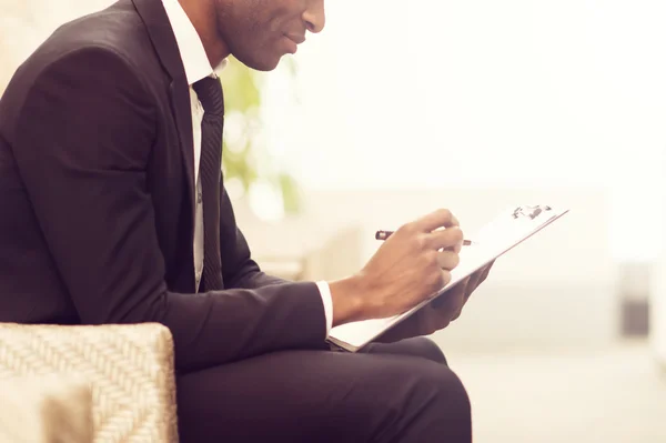 Businessman Making notes — Stock Photo, Image