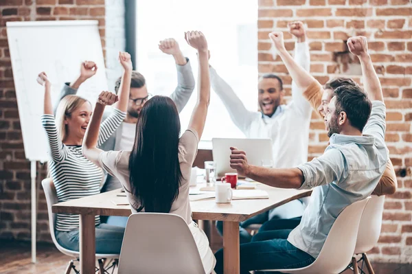 Cheerful happy young people — Stock Photo, Image