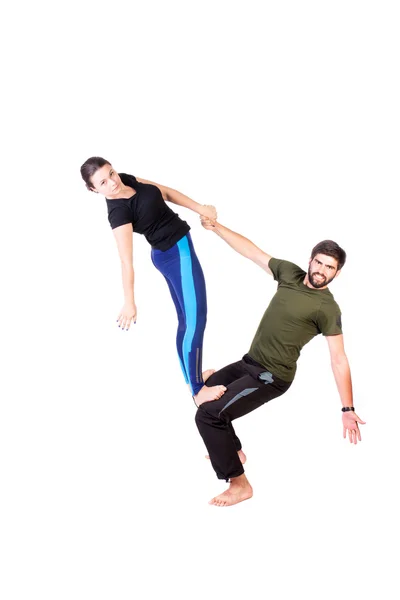 Acro yoga exercise — Stock Photo, Image