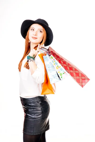 Shopping love pose — Stock Photo, Image