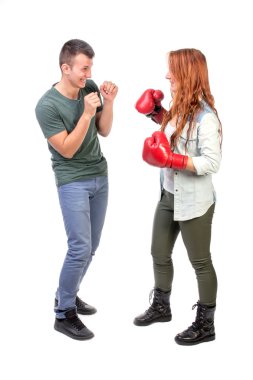 genç bir çift kavga