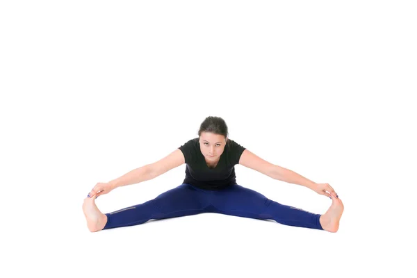 Woman doing split — Stock Photo, Image