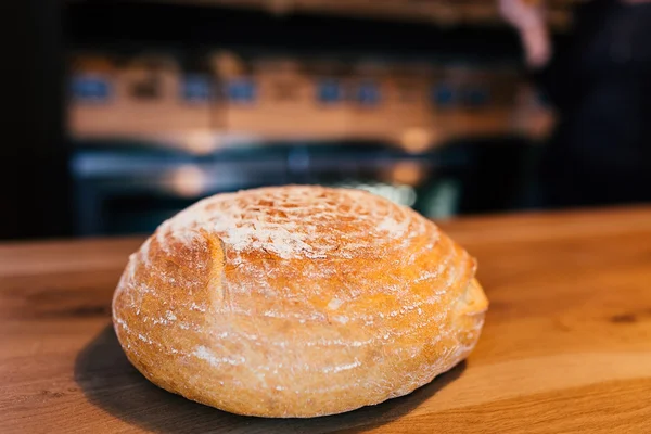 Round loaf closeup — Stock Photo, Image