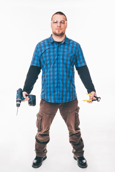 Workman with tools — Stock Photo, Image