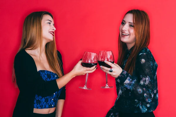 Amistad brindis feliz — Foto de Stock