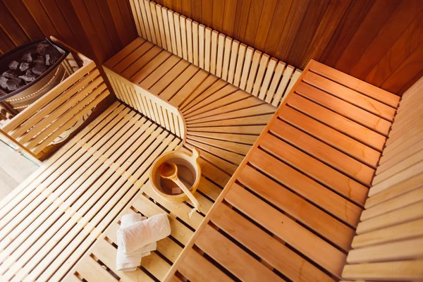 Houten sauna ruimte — Stockfoto