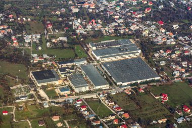 Endüstriyel Tesis havadan görünümü