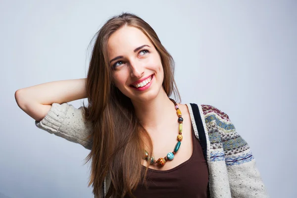 Girl laughing while posing — Stock Photo, Image