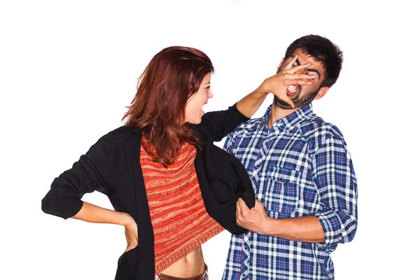 Couple fighting — Stock Photo, Image