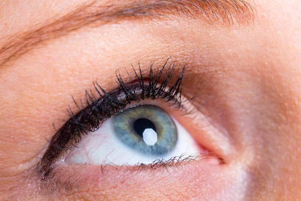 Olho azul mulher — Fotografia de Stock