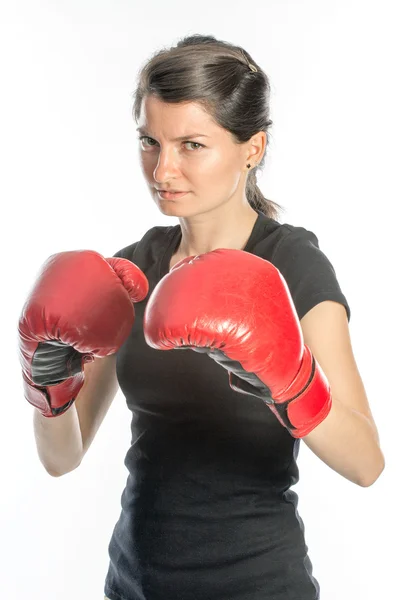 Tvrdá žena boxu — Stock fotografie