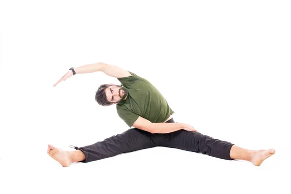 Man in split pose — Stock Photo, Image