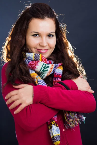 Mujer joven calentamiento — Foto de Stock