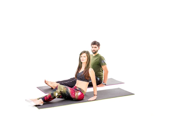 Couple at gym — Stock Photo, Image