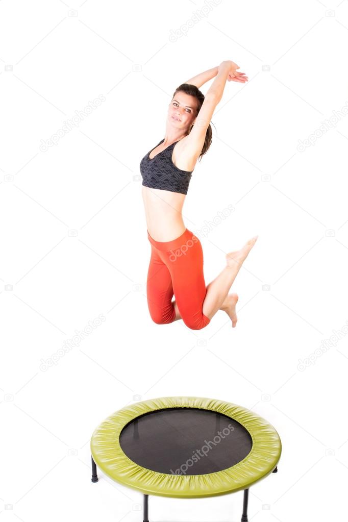 Fitness on trampoline