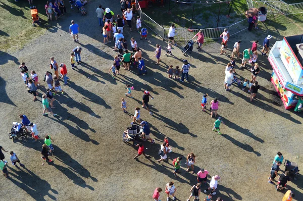 Vista aérea de la multitud — Foto de Stock