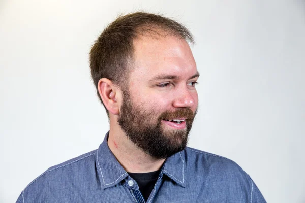 Man in Mid 30s Poses for Studio Portrait — Stock Photo, Image