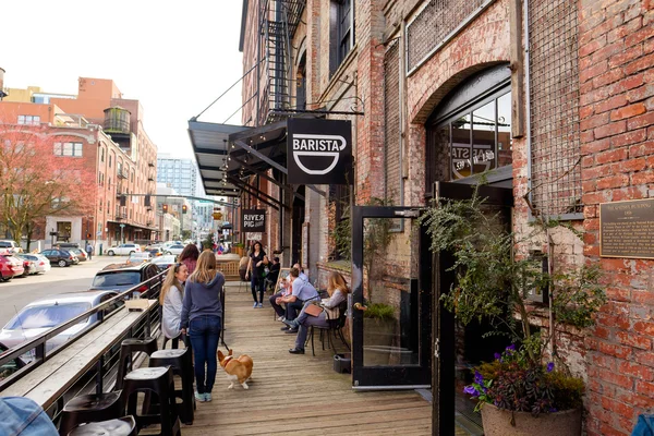 Cafetería Barista Café en Portland Oregon — Foto de Stock