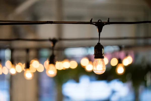 Bruiloft receptie String Lights — Stockfoto