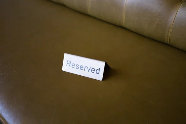 Reserved Seat Tag at Wedding — Stock Photo, Image