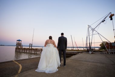 Gelin ve damat yat kulübü düğün