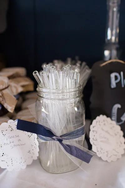 Glass Blown Straws Party Favors — Stock Photo, Image