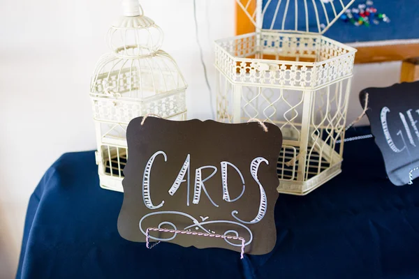 Cartes de mariage Craie signe — Photo