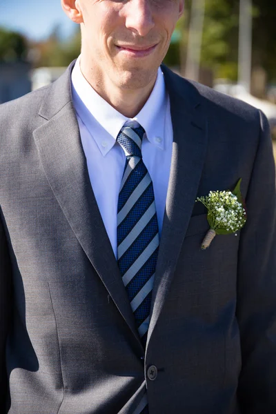 Retrato del novio en el día de la boda — Foto de Stock