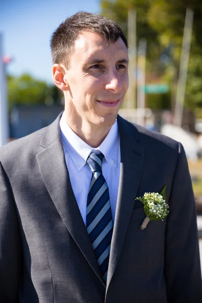 Portrait of Groom on Wedding Day — Stock Photo, Image