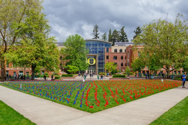 Bewusstseinsmonat für sexuelle Übergriffe an der Universität von Oregon — Stockfoto