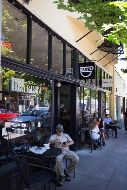 GD 23 Barista kahve dükkan Portland Oregon
