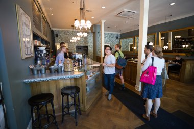 GD 23 Barista kahve dükkan Portland Oregon