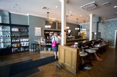 GD 23 Barista kahve dükkan Portland Oregon