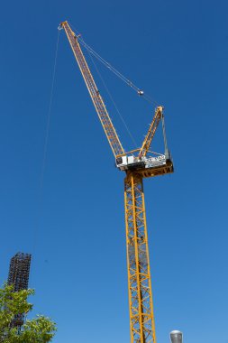 South Waterfront Construction Crane Portland Oregon clipart