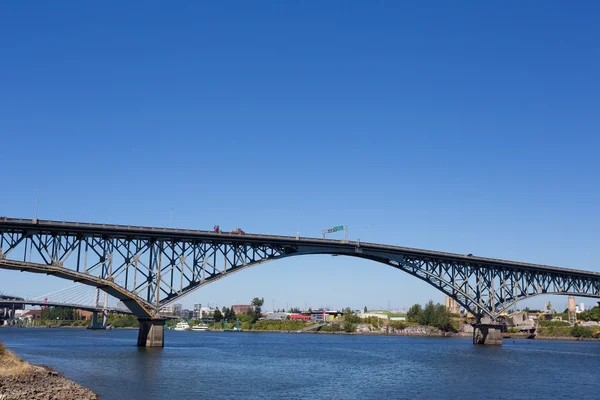 Ross Island Bridge South Waterfront Portland Oregon — Stock Photo, Image