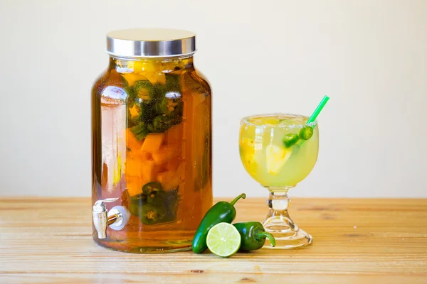 Jalapeno Pepper Infused Tequila — Stock Photo, Image
