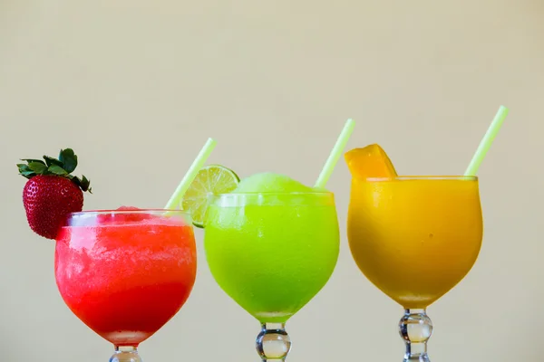 Three Color Margarita Drink Specials — Stock Photo, Image