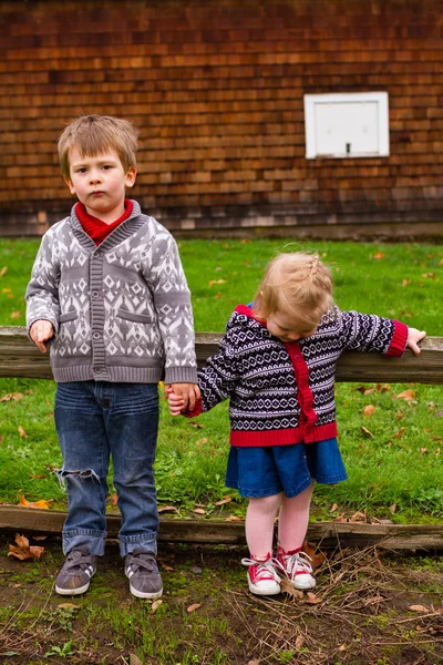 Brother Sister Lifestyle Portrait — Stock Photo, Image