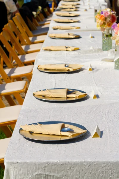 Mesa de comedor de recepción de boda —  Fotos de Stock
