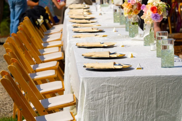 Mesa de comedor de recepción de boda — Foto de Stock