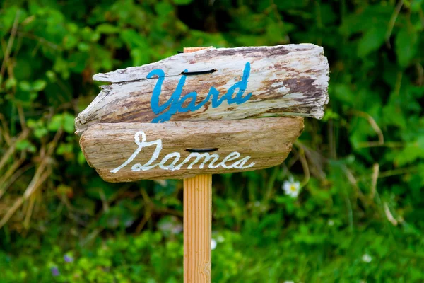 Yard Games Wedding Sign — Stock Photo, Image