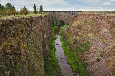 Oregon çarpık Nehri üzerinde köprü